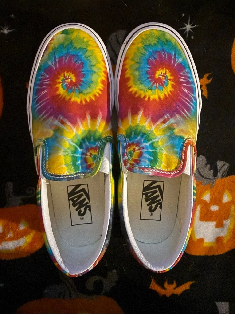 Vans Tie-Dye Slip-On Sneakers - Rainbow Spiral